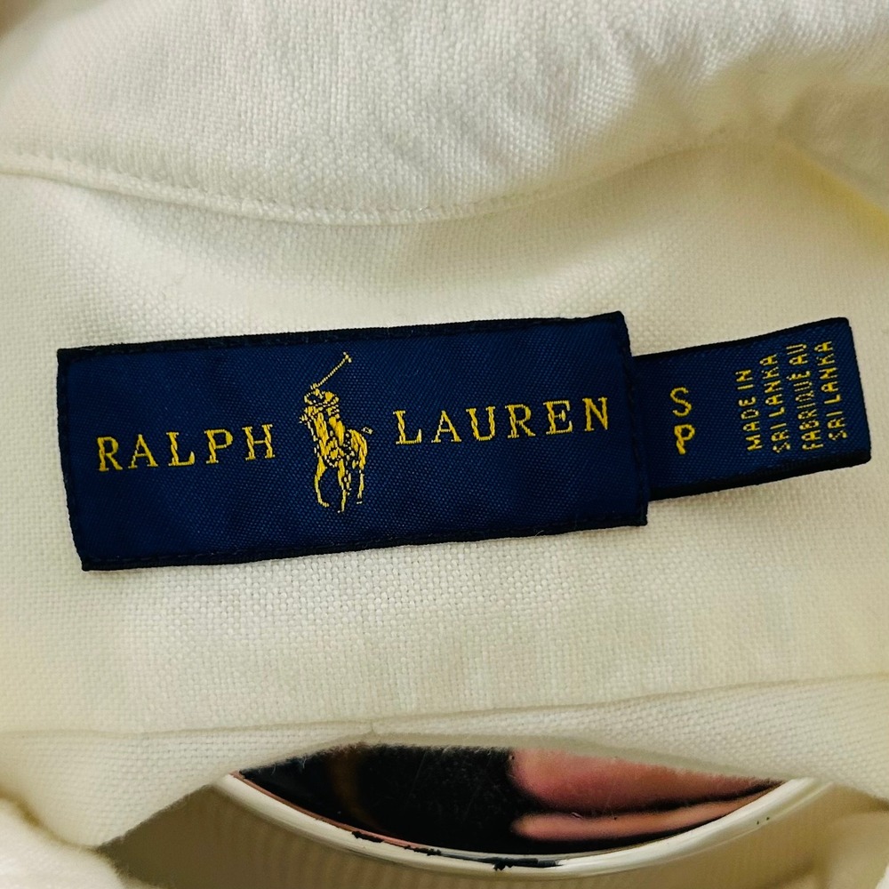 Polo Ralph Lauren Small Regular Fit Oxford Shirt White Pony Allover Embroiderd - Picture 3 of 8